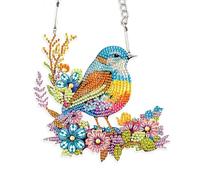 DCIDBEI Cuadros de Diamantes Colgante Pendant Colgar en la Pared Pájaro 15x15cm Pintura Diamante Adultos Corona Colibrí Hanging Decoración Pintar con Diamantes Adornos Colgantes para Principiantes