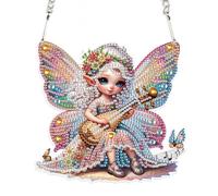 DCIDBEI Diamond Painting Cartel decorativo Elfo Hada Ángel Pintura Diamante Colgante 15 x 15 cm Cartel de Pintura de Diamante Placa Pendant Placa Puerta Puerta Cartel Pared para Principiantes Porche