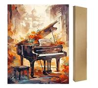 DCIDBEI Diamond Painting Piano 40x50cm Imágenes de Cuentas Adultos Música Pintura de diamantes Imágenes Piano Música de Piano Pintura de diamantes Adultos Pintura vintage por Números Piano