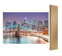 DCIDBEI New York City Diamond Painting Square Drill 50x40cm Diamond Painting Paisajes Cuadrados Mar Pintura Diamante Cuadros Adultos Pintura Diamante Nueva York Puente Neón Dibujos Diamantes New York