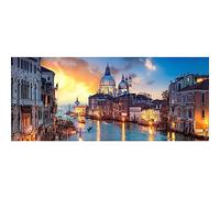 DCIDBEI Pintura de Diamante Paisajes Italia 110x50cm kit Diamantes Paisaje Cuadros Punto Diamante Paisaje con Casa Cuadros Manualidades Diamantes Paisajes Pintura Diamante Casa Suelo Puzzle Adulto