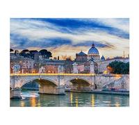 DCIDBEI Pintura de Diamantes Paisajes Italia s 50x40cm Diamond Painting Paisajes s Italia Puzzle Diamantes Castillo Cuadros Punto Diamante Paisaje con Casa Punto Diamante Puente