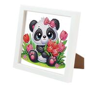 DCIDBEI Pinturas de Diamantes Especial con Marco 30x30cm Pintura de Diamantes por Números Panda Diamond Painting Panda Bordado Puzzle Diamantes Panda Lienzo Animales