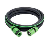 Dcizlont Manguera de jardín de 3 m con 2 conectores, extensión de tubo para conectar el carrete de manguera a tu grifo, color negro