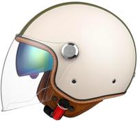 DCJDKCVKI Cascos de Motocicleta, Cascos Abiertos 3/4 con Visera Solar, Casco Jet Retro homologado por Dot/ECE para jóvenes, Hombres y Mujeres.