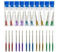 DCJWQ 30 agujas para máquina de coser, punta regular universal, 6 piezas cada una de 18 mm, 16 mm, 14 mm, 11 mm, 9 mm, compatible con Singer, máquina de coser antigua, agujas universales para máquina