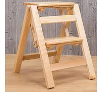 DCLINA Taburete De Peldaño Plegable 2 Escalera De Peldaño Silla De Escalera De Madera para Biblioteca/Cocina/Oficina Escalera De Tijera Liviana Capacidad De con Milti-fuction