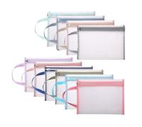 Dcluluwe Bolsas de con Cremallera para OrganizacióN, 10 Unidades, Bolsas de con Material de Nailon Grueso con Cremallera, TamañO A4, Bolsa de de 10 Colores