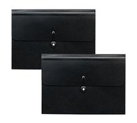 Dcluluwe Carpeta Expandible de 13 Bolsillos Carpeta de AcordeóN con de Hebilla EláStica, Organizador de Archivos de Papel A4 para Oficina Escolar, 2 Piezas