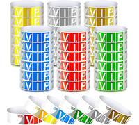 Dcluluwe Paquete de 600 Pulseras de Papel VIP Pulseras VIP Pulseras VIP Impermeables Pulseras de Colores NeóN Variedad para Eventos Fiesta