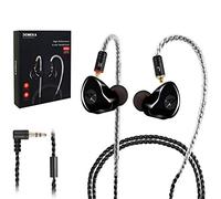 DCMEKA Monitor intraural, Auriculares híbridos dinámicos con Cable, Auriculares intraurales de Doble Controlador para músicos con Cables Desmontables MMCX, Auriculares con Aislamiento de Ruido,