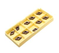 DCMT0702 EM YBC205 - Insertos de carburo para barra de perforación de torno CNC, juego de 10 piezas con corte de 7 mm para borde y radio de nariz R0.4, compatible con acero inoxidable y acero