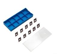 DCMT11T304-HMP PC9030 Insertos de torneado indexables de carburo para mecanizado de torno - Paquete de 10 piezas, compatible con ISO SDNCN, alta resistencia de agarre y