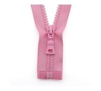 DCNIYT 5 cremalleras de resina 5# 55/60/70/80/90 cm, cremallera automática de extremo abierto, para bricolaje, ropa, bolsas de costura, abrigos, cremalleras de tela, accesorios de sastre (rosa, 90 cm)