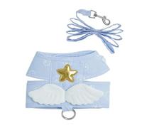 DCNIYT - Arnés para gato y perro, collar de correa, artículos para mascotas, accesorios Kawaii, chaleco de ala de ángel para perros, gatos, suministros personalizados (azul, L)