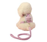 DCNIYT - Juego de arnés y correa para gatos a prueba de escapes, arnés de malla ajustable para perro, chaleco para cachorros, mascotas, correa de plomo para perros pequeños, gatos y gatitos (rosa, M)