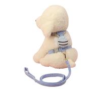 DCNIYT - Juego de arnés y correa para gatos a prueba de escapes, arnés de malla ajustable para perro, chaleco para cachorros, mascotas, correa de plomo para perros pequeños, gatos y gatitos (azul, S)