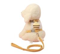 DCNIYT - Juego de arnés y correa para gatos a prueba de escapes, arnés de malla ajustable para perro, chaleco para cachorros, mascotas, correa de plomo para perros pequeños, gatos y gatitos (amarillo