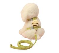 DCNIYT - Juego de arnés y correa para gatos a prueba de escapes, arnés de malla ajustable para perro, chaleco para cachorros, mascotas, correa de plomo para perros pequeños, gatos y gatitos (verde, L)