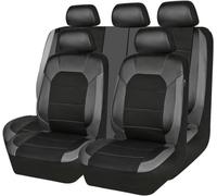 DcoAzoz Fundas de asiento de coche de ajuste universal para Skoda Octavia Fabia Superb Rapid Yeti Spaceback Joyste Jeti, juego de fundas de cojín de cuero