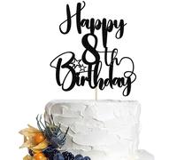 Dcokska feliz cumpleaos octavo topper topper nios/nias 8thbirthday 8th aniversary Party pastel decoraciones de topper/decoraciones de la cena (8)