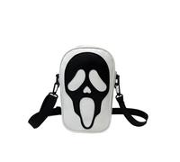 DCRYRPQES Bolso Bandolera Bolso bandolera de piel sintética con diseño gótico de diablo for Halloween, for mujer, estilo vintage, pequeño y divertido. Moda(White 1PC)