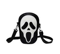 DCRYRPQES Bolso Bandolera Bolso bandolera de piel sintética con diseño gótico de diablo for Halloween, for mujer, estilo vintage, pequeño y divertido. Moda(Black 1PC)