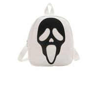 DCRYRPQES Bolso Bandolera Mochila de Halloween for mujer, novedosa, con cara de fantasma, pequeña, for festivales, ligera, for viaje Moda(White)