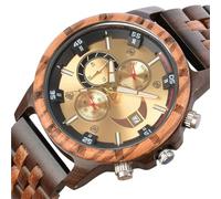 DCRYRPQES Reloj de Madera for Hombre, de Cuarzo, Personalizado for su Marido.(Zebra)