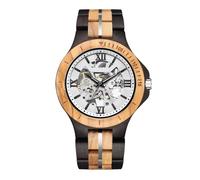DCRYRPQES Reloj de Madera for Hombre, multifunción, Deportivo, de Pulsera, Informal, de Lujo, con cronógrafo.(Olive Black)