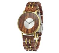 DCRYRPQES Reloj de Madera for Hombre y Mujer, Elegante cronógrafo con Calendario Informal.(A005-2)