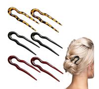 Dcsfadq 6 horquillas en forma de U, horquillas francesas, horquillas chinas, horquilla chignon, alfileres para el pelo para mujeres y niñas