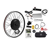 DCSYOG Kit de conversión para bicicleta eléctrica de 48 V, 1000 W, rueda delantera de 26 pulgadas (55 km/h), kit de motor de buje sin escobillas de alta velocidad