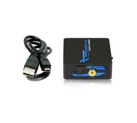 DCU Negro / Convertidor de óptico (H) + RCA (H) digital a 2x RCA (H) + jack 3.5 (H)