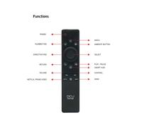 DCU TECNOLOGIC | Mando a Distancia Samsung Smart LCD/LED | Control Remoto TV | Compatible con Smart LCD/LED Samsung | Botón para Netflix y Prime Video | Negro