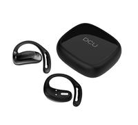 DCU Auriculares Inalámbricos Open-Ear OpenSound, Bluetooth 5.4 con Micro, Carga rápida, Tiempo de reproducción 24 Horas, Control Táctil, Resistencia al Sudor, Baja latencia, Negro
