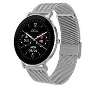 DCU Boulevard Bluetooth 43mm AMOLED Plata IP68 SpO2 Pulsómetro Monitor Sueño 5 días
