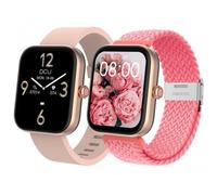 DCU Los Angeles Bluetooth 44,5mm TFT Oro Rosado Correa Beige y Rosa IP67 SpO2 Pulsómetro Sueño