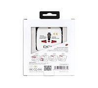 DCU TECNOLOGIC | Adaptador Enchufe | Convertidor Internacional | Compatible con Europa, Reino Unido, EEUU, China, Japón y Australia | Protección contra sobretensiones | Blanco