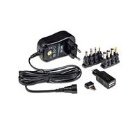 DCU Tecnologic | Alimentador Universal conmutado 12w 1A | Fuente de alimentación conmutada | Incluye 6 clavijas y USB | Alta Eficiencia Energética | Protecciones de seguridad contra sobretensiones