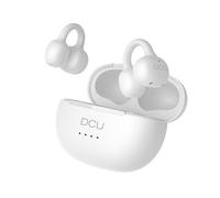 DCU TECNOLOGIC Auriculares Inalámbricos AirClip, Bluetooth 6.0, Open-Ear con Diseño Clip, 20 Horas de Reproducción, Manos Libres (Blanco)