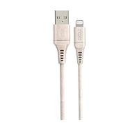 DCU TECNOLOGIC | Cable de Carga para iPhone/iPad | Cable Eco Friendly | 100% Paja de Trigo | Conectores USB 2.0 y C89 de Aluminio homologados por Apple | 1,5m