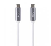 DCU Tecnologic Cable USB-C a USB-C Macho/Macho 1m Blanco
