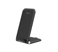 DCU Tecnologic | Cargador Inalambrico 3 en 1 | Carga de Alta Velocidad | Compatible con Android y iPhone | Incluye Cable Tipo C | 15 W | Negro