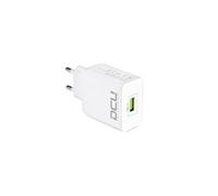 DCU TECNOLOGIC | Cargador USB Quick Charge 3.0 | Alimentador USB | Carga 4 Veces más rápida | Sin Cable | Blanco