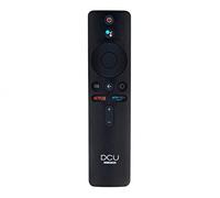 DCU Tecnologic Mando a Distancia para televisores Xiaomi MI Control Remoto TV con Control de Voz Botón para Netflix y Prime Video Negro