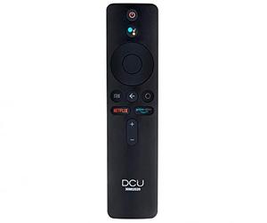 DCU Tecnologic Mando a Distancia para televisores Xiaomi MI Control Remoto TV con Control de Voz Botón para Netflix y Prime Video Negro