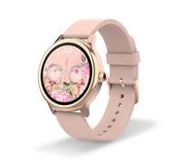 DCU TECNOLOGIC - Smartwatch Sophie - Reloj Inteligente Mujer Rose Gold Case con Correa en Silicona Rosa - Pantalla táctil HD 1,2'' - IP67 Impermeable - 22 Modos de Deporte - App Smart DCU
