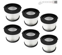 DCV501HB DCV5011H - Filtros de aspiradora compatibles con aspiradora de mano inalámbrica DEWALT de 20 V, accesorios lavables y reutilizables, paquete de 6