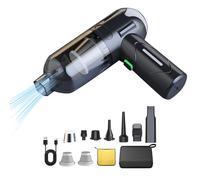 dcvbny Aspiradoras de mano inalámbricas para coche, mini aspiradora 4 en 1, de alta potencia, 18000 PA/120 W, soplador portátil ligero sin escobillas, aspiradora inalámbrica para coche, pelo de